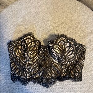 Dynamite Black Lace Corset Top